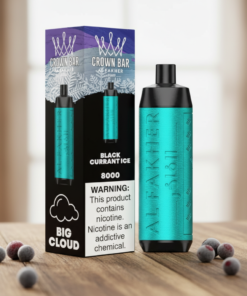 Black Currant Ice Al Fakher Crown Bar 8000 Puffs Disposable Vape
