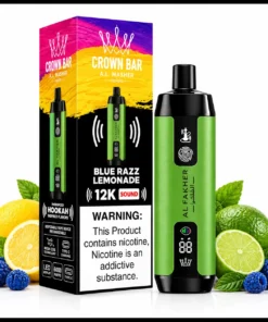 Blue Razz Lemonade Al Fakher Crown Bar 12000 Puffs Disposable Vape