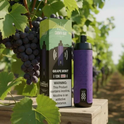 Grape Mint Al Fakher Crown Bar 12000 Puffs Disposable Vape