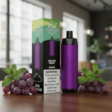 Grape Mint Al Fakher Crown Bar 8000 Puffs Disposable Vape