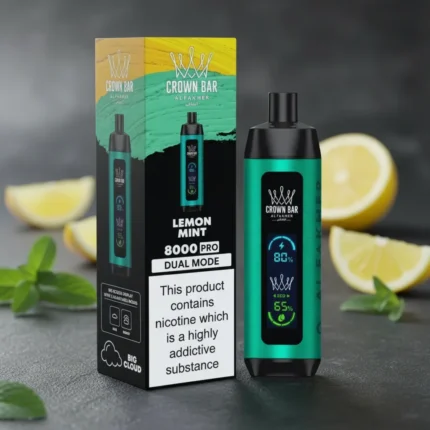 Lemon Mint Al Fakher Crown Bar 8000 Puffs Disposable Vape