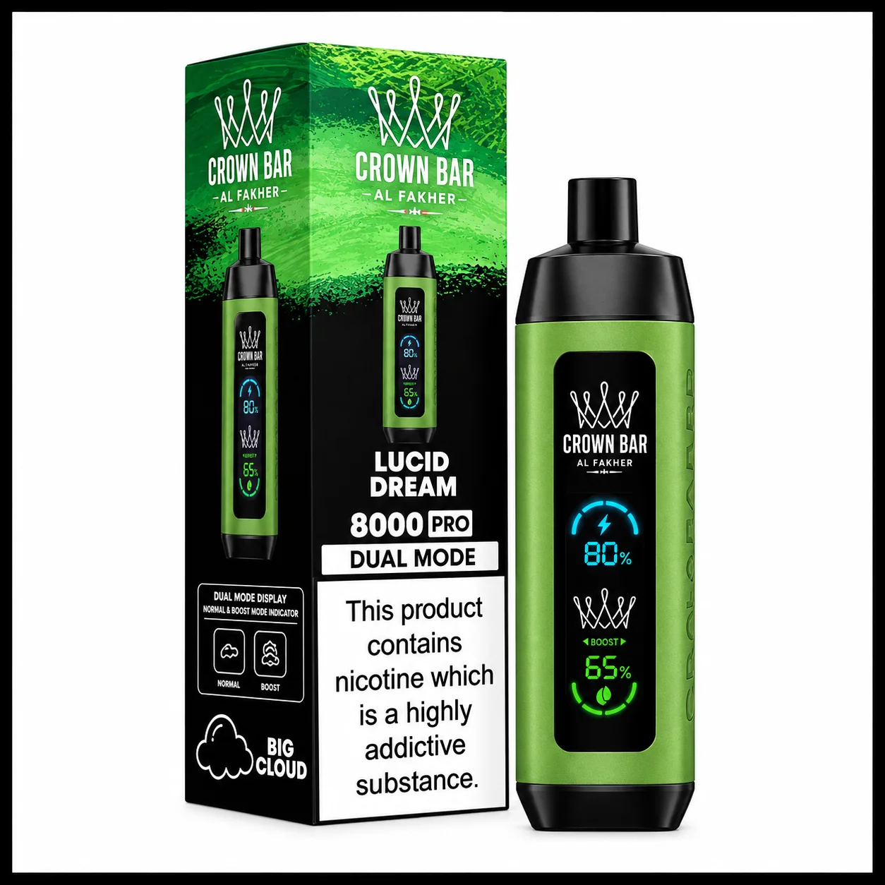 Lucid Dream Al Fakher Crown Bar 8000 Puffs Disposable Vape 1 Lucid Dream Al Fakher Crown Bar 8000 Puffs Disposable Vape