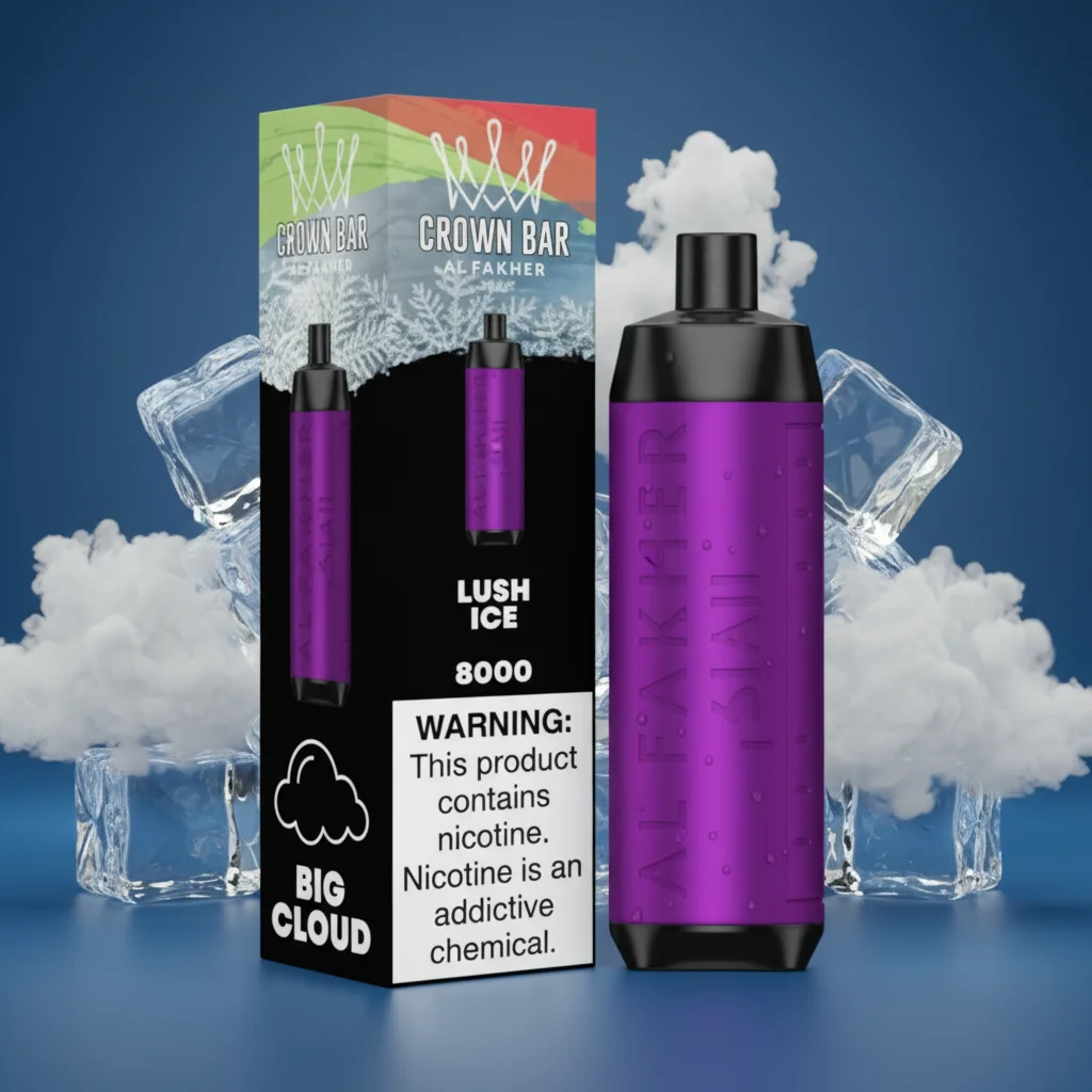Lush Ice Al Fakher Crown Bar 8000 Puffs Disposable Vape Lush Ice Al Fakher Crown Bar 8000 Puffs Disposable Vape