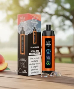 Peach Ice Al Fakher Crown Bar 8000 Puffs Disposable Vape