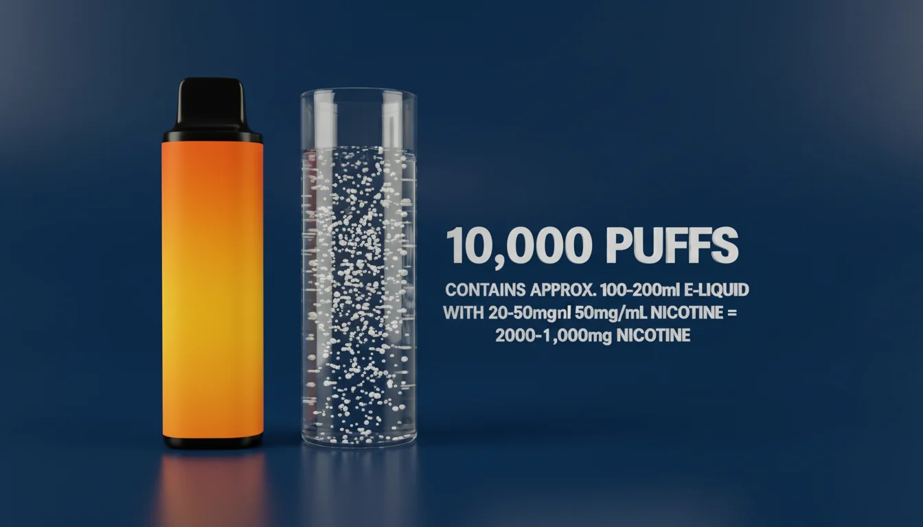 How Much Nicotine Is in a 10,000 Puff Vape? (Full Breakdown)
