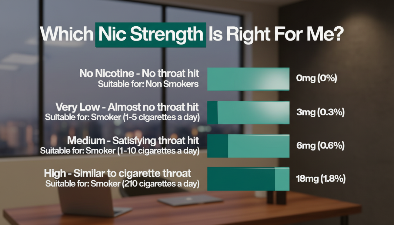What determines nicotine content in a 10k puff vape