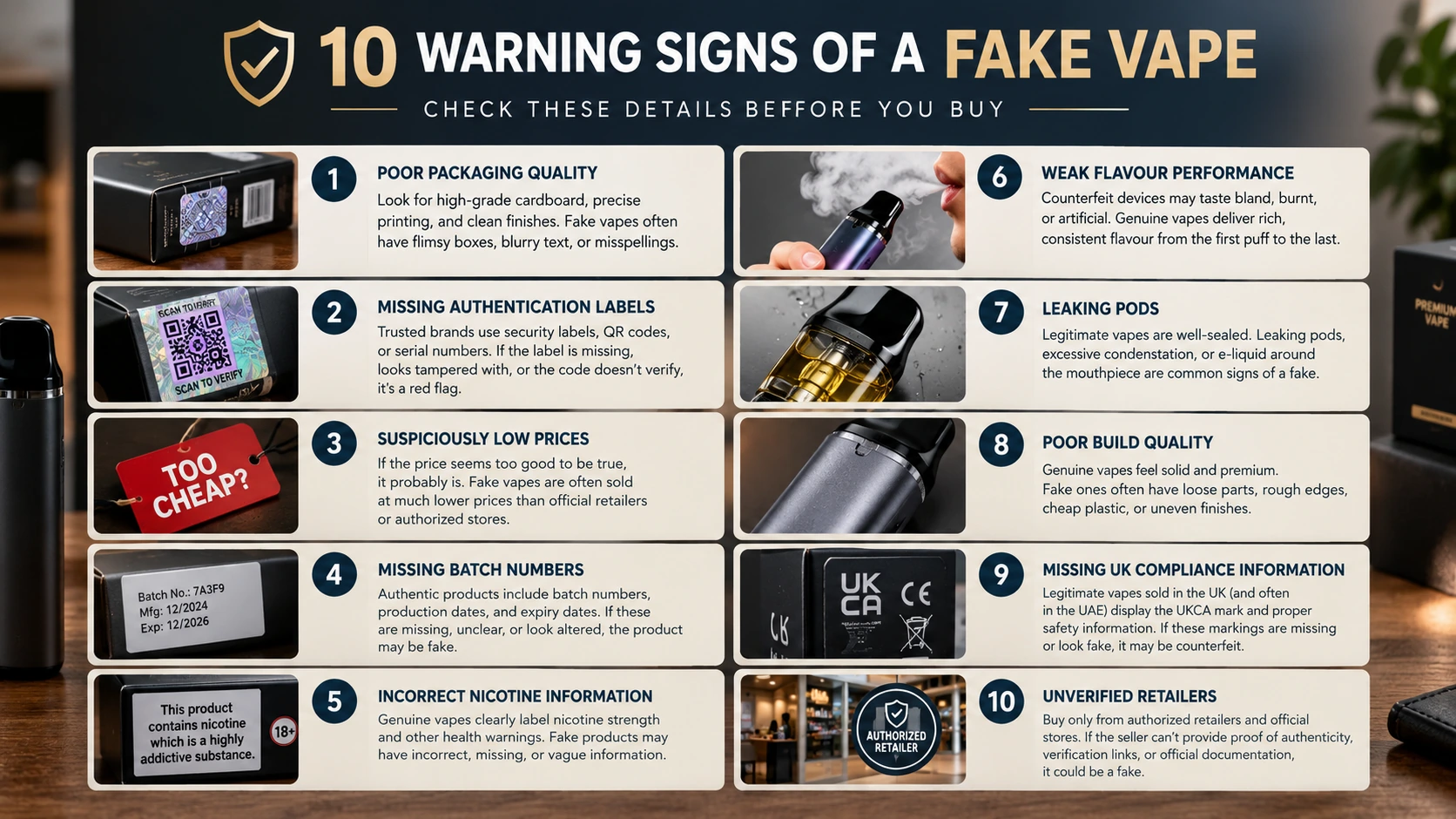 10 warning signs of a fake vape in the UAE