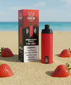 Al Fakher Crown Bar 12000 Puffs – Strawberry Punch Disposable Vape