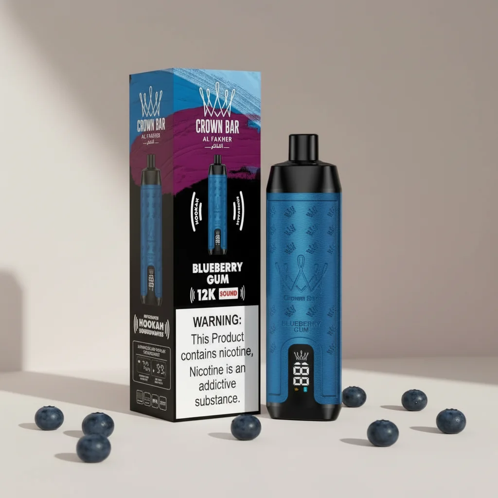 Crown Bar Al Fakher 12000 Puffs – Blueberry Gum Disposable Vape 1 Crown Bar Al Fakher 12000 Puffs – Blueberry Gum Disposable Vape