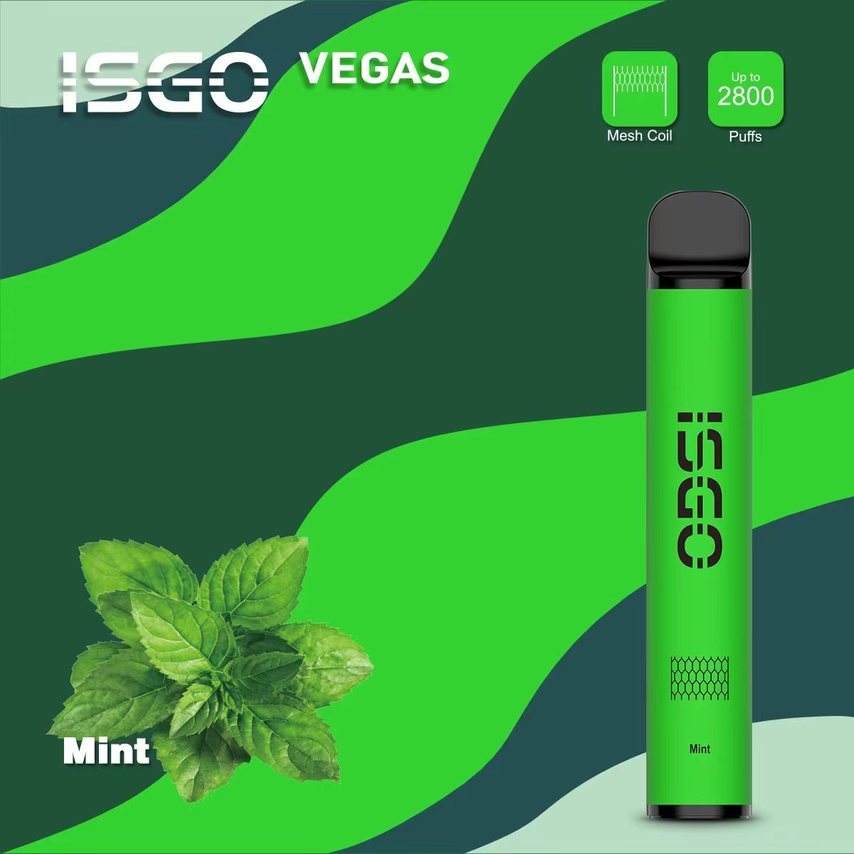 ISGO Vegas Mint Disposable Vape 2800 Puffs 1 ISGO Vegas Mint Disposable Vape 2800 Puffs