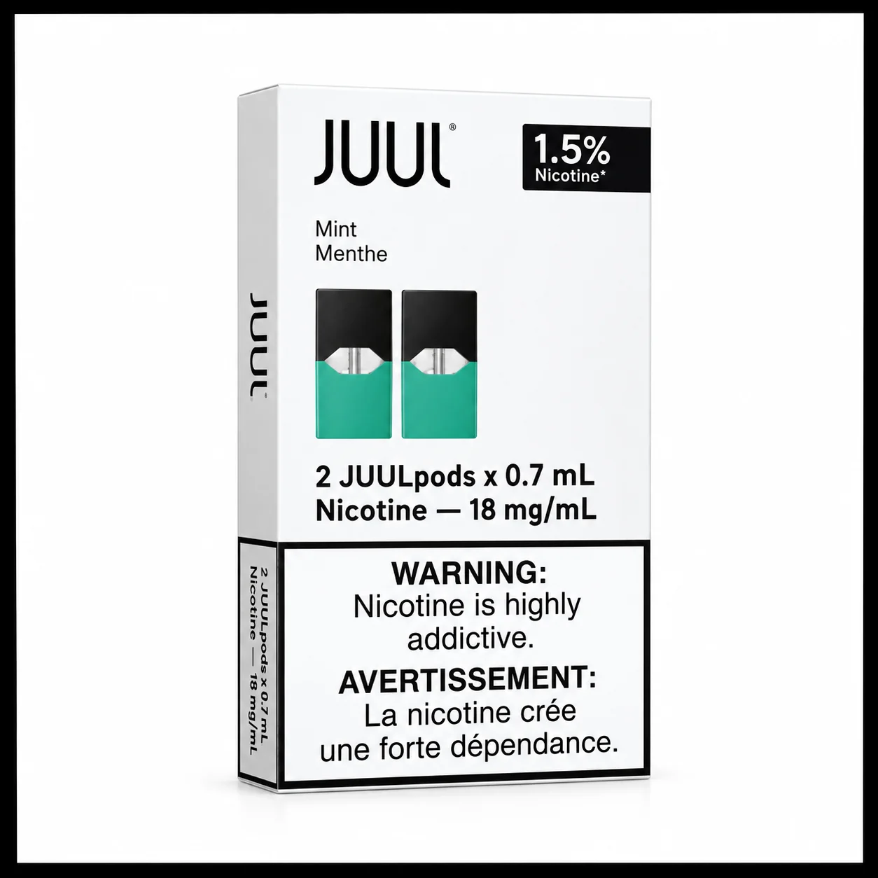 JUUL MINT 1.5% nicotine (pack of 2pods) 1 JUUL MINT 1.5% nicotine (pack of 2pods)