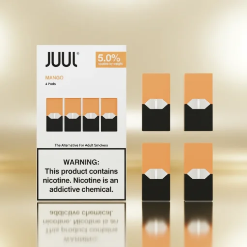 Juul Mango Pods 5% Nicotine 200 Puffs (4 Pcs) 1 Juul Mango Pods 5% Nicotine 200 Puffs (4 Pcs)