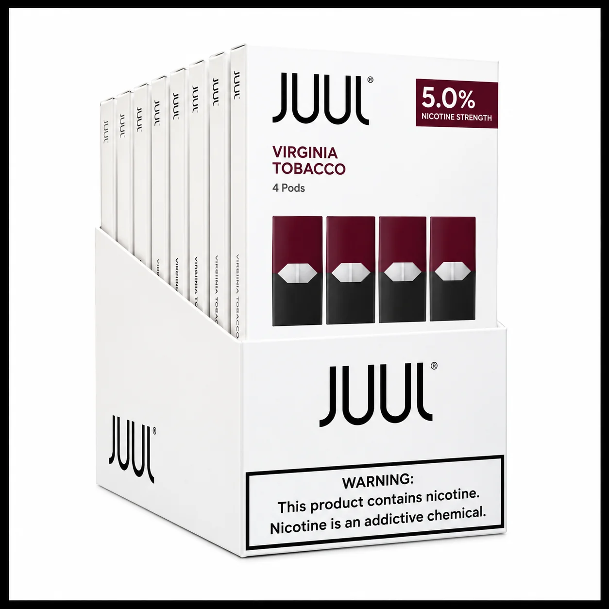 Juul Virginia Tobacco 5% Pack of 10 1 Juul Virginia Tobacco 5% Pack of 10