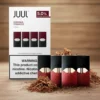 Juul Virginia Tobacco Vape Pods 5% 50mg Nicotine 200 Puffs (Pack of 4) 2 Juul Virginia Tobacco Premium Vape Pods in Dubai 5 50mg Nicotine 200 Puffs 4 Pcs