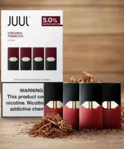 Juul Virginia Tobacco Vape Pods 5% 50mg Nicotine 200 Puffs (Pack of 4)