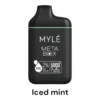 MYLE META BOX ICED MINT 5000 PUFFS 20MG 2 MYLE Meta Box – Iced Mint – 5000 puffs 20mg 2 Nicotine – Disposable Vape