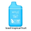 MYLE META BOX ICED TROPICAL FRUIT 5000 PUFFS 3 MYLE Meta Box – Iced Tropical Fruit – 5000 puffs 50mg 5 Nicotine – Disposable Vape