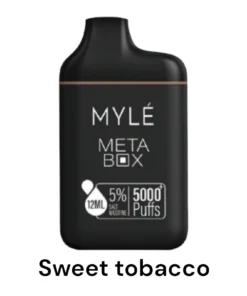MYLE META BOX DISPOSABLE VAPE SWEET TOBACCO 5000 PUFFS
