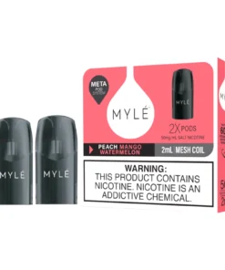 Peach Mango Watermelon Meta Pod Myle V5 – Pack of Two (2)