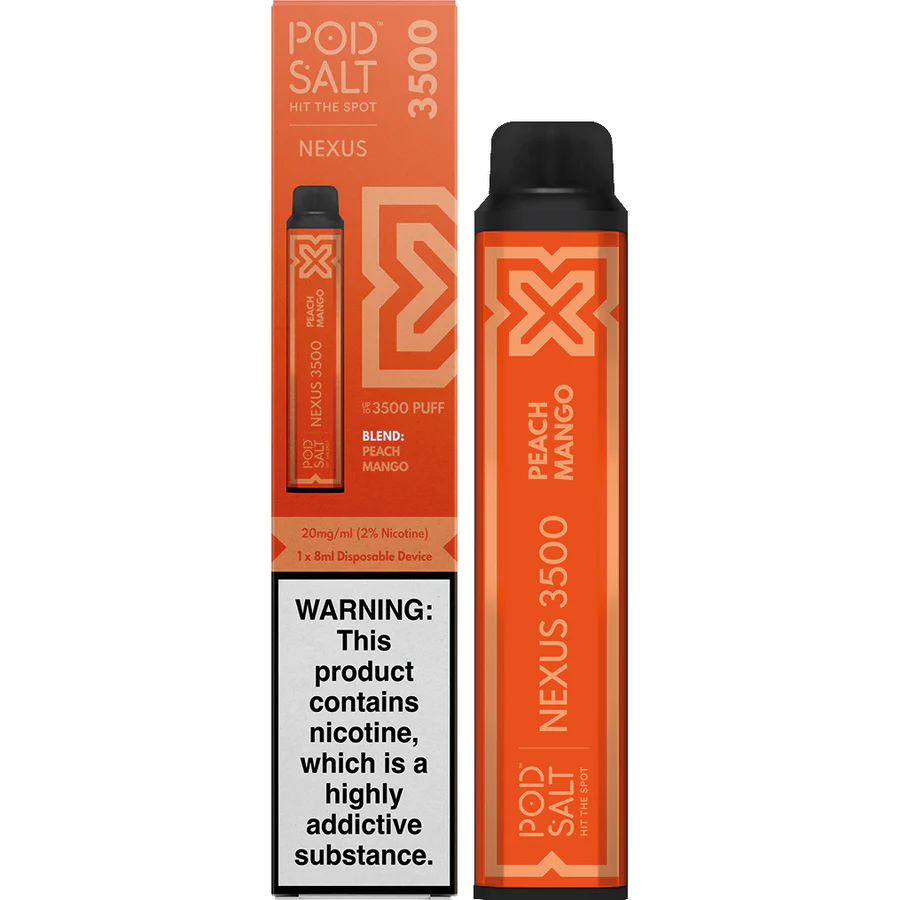 Nexus Peach Mango 3500 Puffs 2% Nicotine Disposable Vape 1 Nexus Peach Mango 3500 Puffs 2% Nicotine Disposable Vape