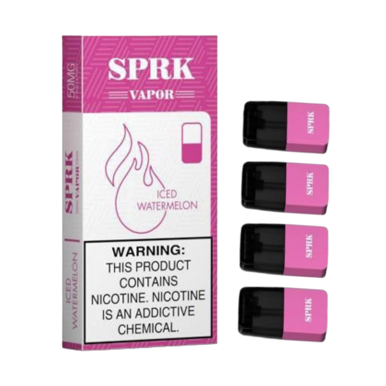 SPRK VAPOR Iced Watermelon (Pack of 4) 1 SPRK VAPOR Iced Watermelon (Pack of 4)