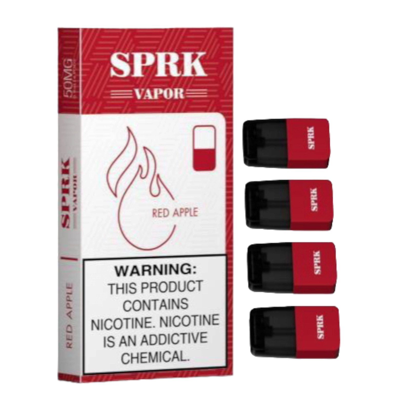 SPRK VAPOR Red Apple (Pack of 4) 1 SPRK VAPOR Red Apple (Pack of 4)