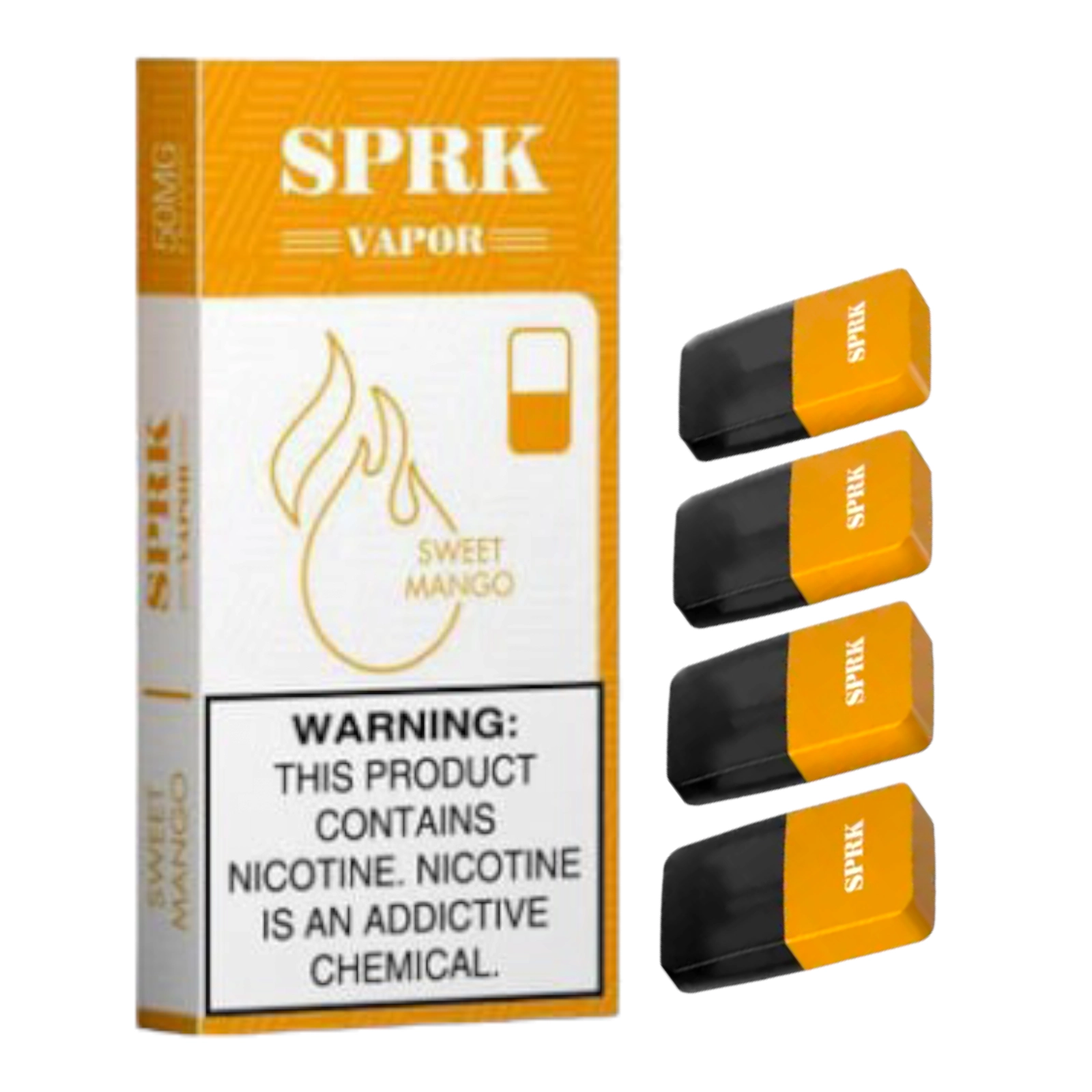 SPRK VAPOR Sweet Mango (Pack of 4) 1 SPRK VAPOR Sweet Mango (Pack of 4)