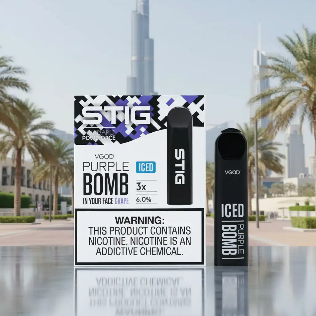 Stig Disposable – Iced Purple Bomb VGOD Pod Device 1 Stig Disposable – Iced Purple Bomb VGOD Pod Device