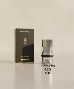 Voopoo PnP VM5 0.2Ω Mesh Coil High Wattage DTL Vape, Intense Flavor, Compatible with Drag & Vinci Devices