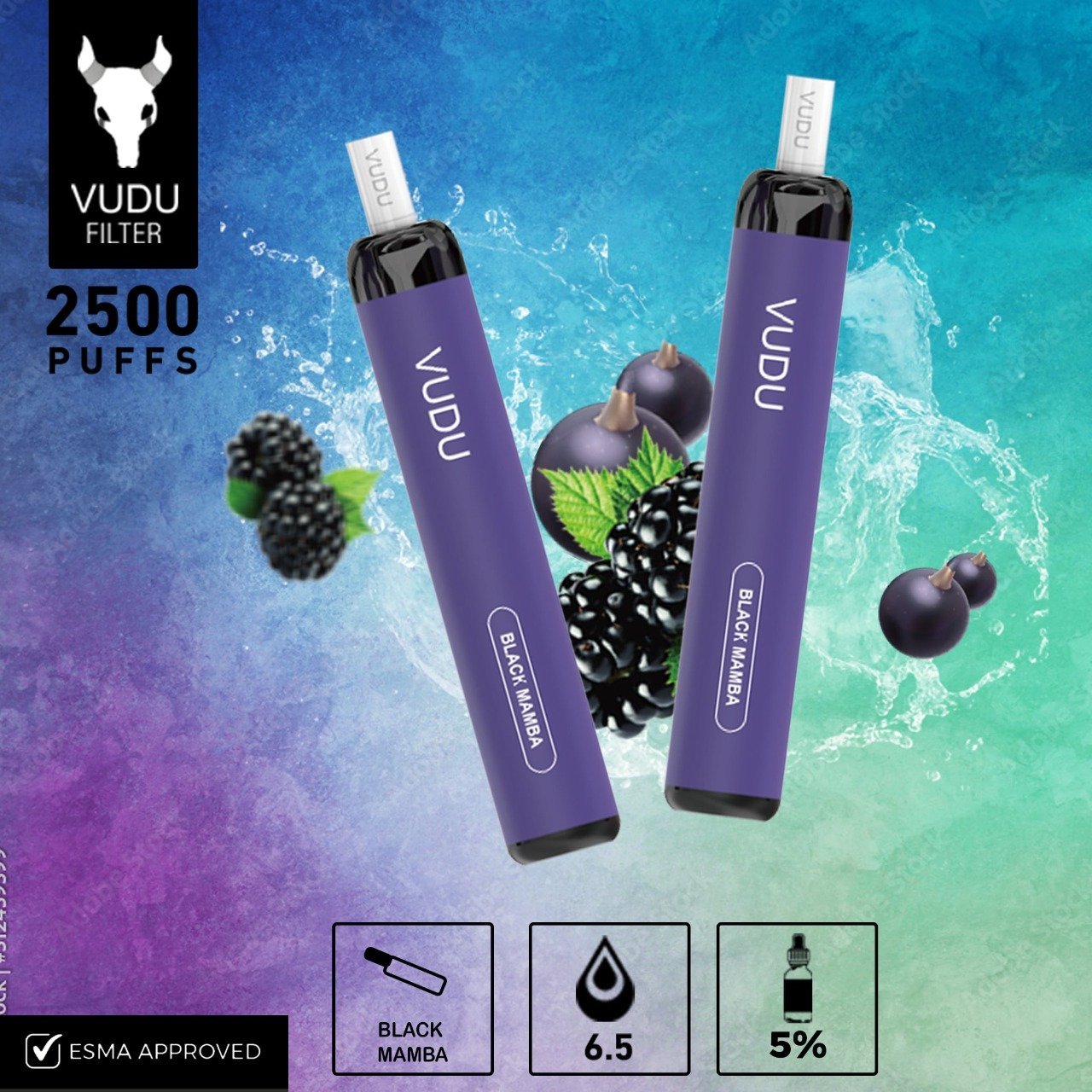 VUDU Filter - Black Mamba Disposable Pod Device (2500 Puffs) 1 VUDU Filter - Black Mamba Disposable Pod Device (2500 Puffs)