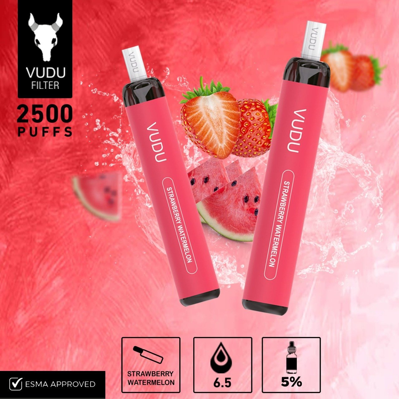VUDU Filter - Strawberry Watermelon Disposable Pod Device (2500 Puffs) 1 VUDU Filter - Strawberry Watermelon Disposable Pod Device (2500 Puffs)
