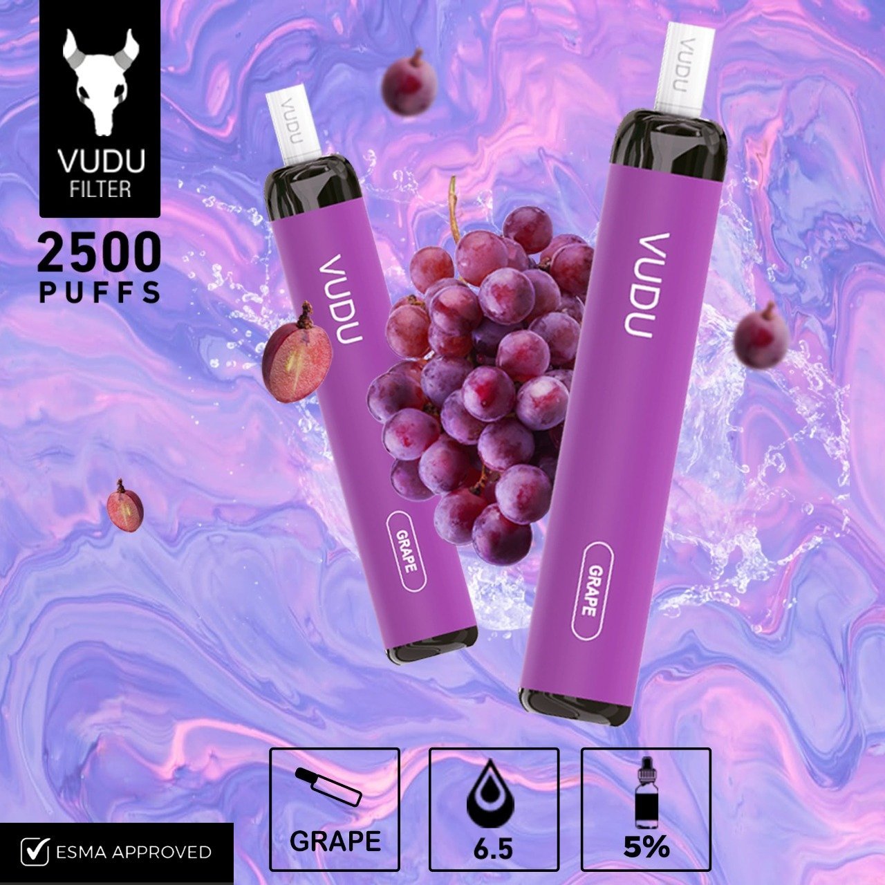 VUDU Filter - Grape Pod Device (2500 Puffs) 1 VUDU Filter - Grape Pod Device (2500 Puffs)