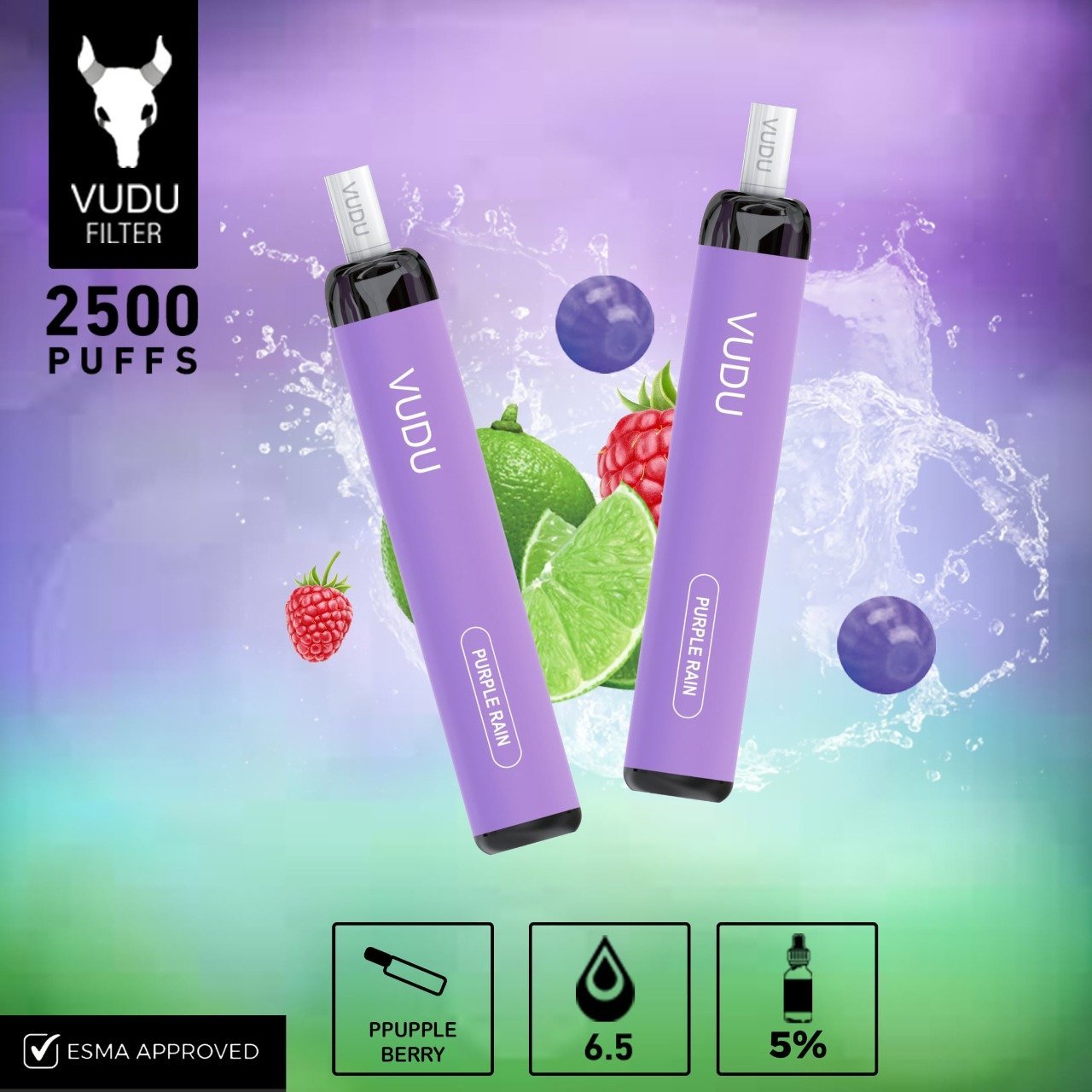 VUDU Filter - Purple Berry Disposable Pod Device (2500 Puffs) 1 VUDU Filter - Purple Berry Disposable Pod Device (2500 Puffs)