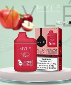 MYLE Meta Box Red Apple 5000 puffs 50mg 5% Nicotine Disposable Vape
