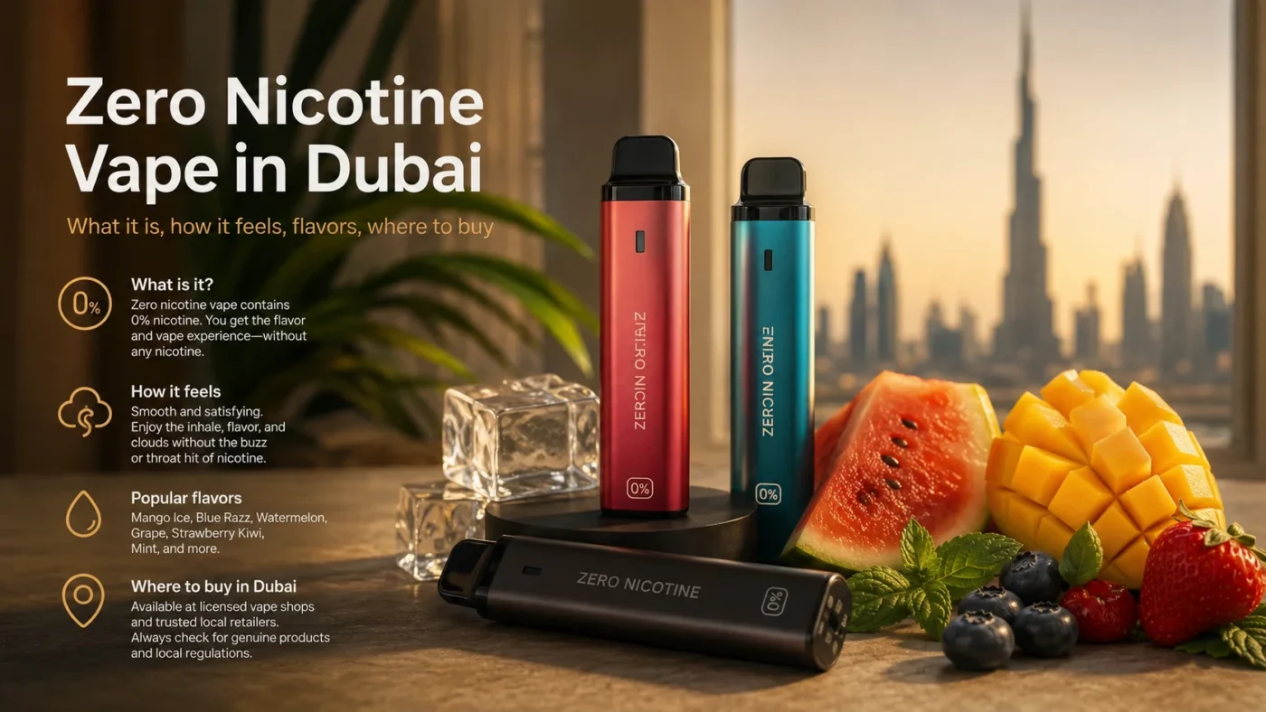 Zero Nicotine Vape Dubai: Flavors, Strength and Delivery
