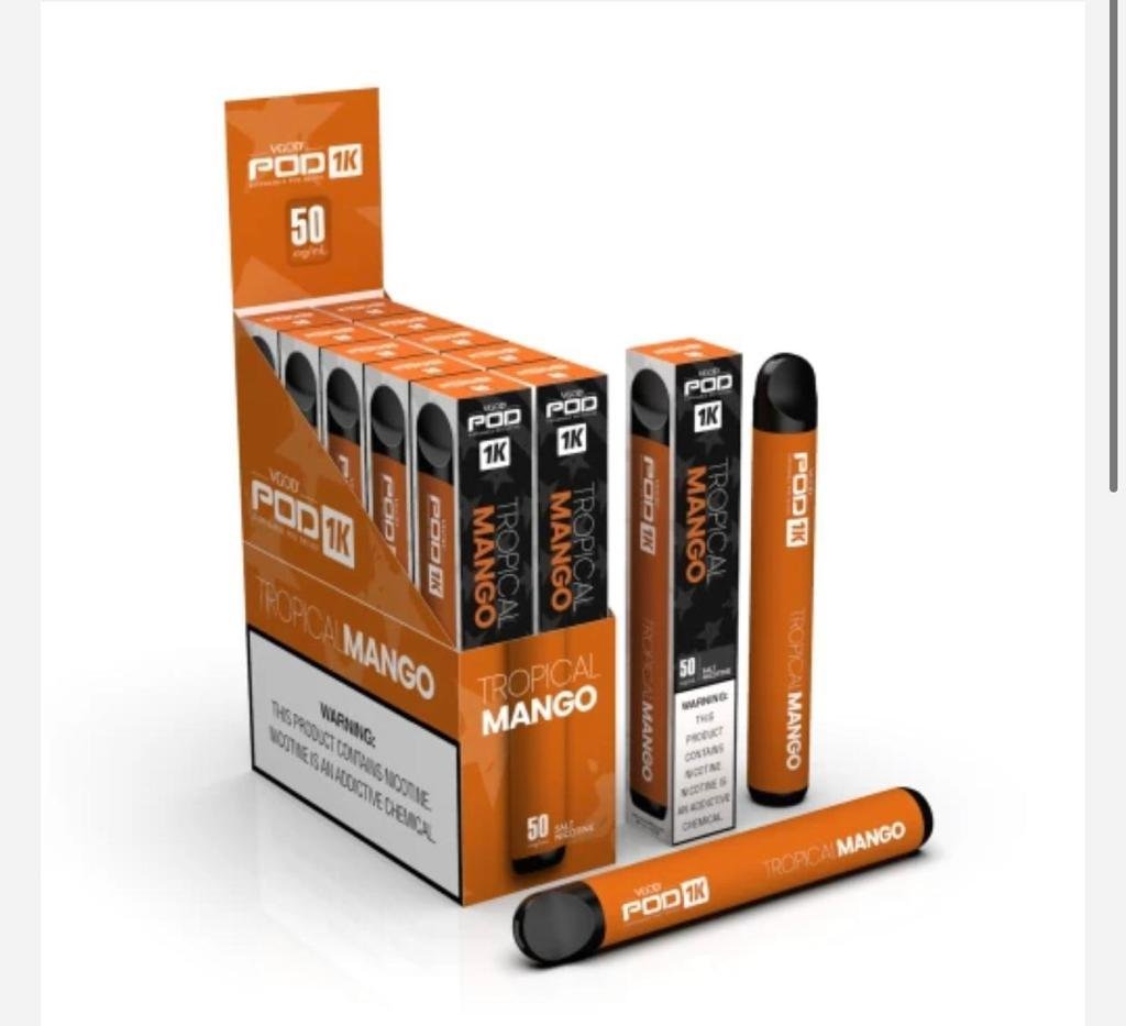 VGOD Pod - Tropical Mango Disposable Device 50mg - 1500 Puffs 1 VGOD Pod - Tropical Mango Disposable Device 50mg - 1500 Puffs