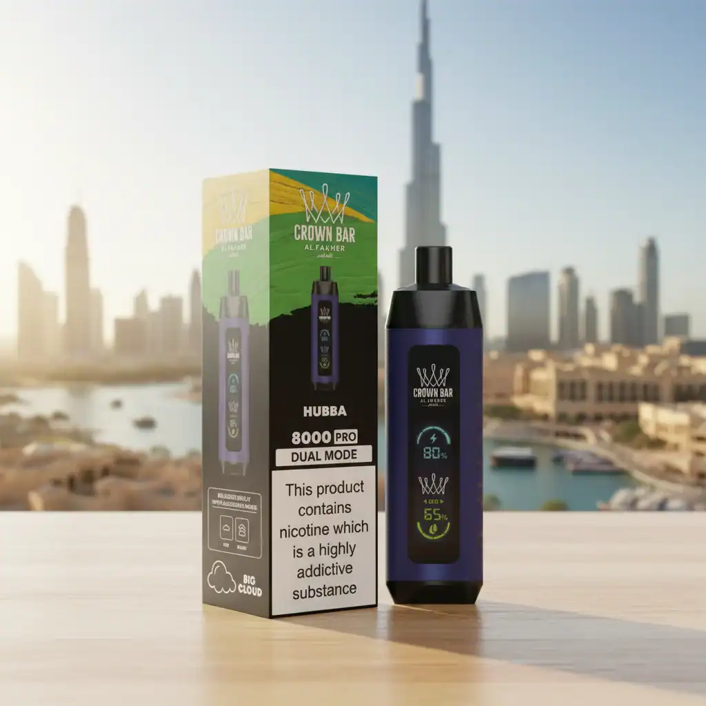 Crown Bar Al Fakher 8000 Puffs – Hubba Disposable Vape 1 Crown Bar Al Fakher 8000 Puffs – Hubba Disposable Vape