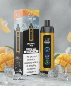 Crown Bar Al Fakher 8000 Puffs – Mango Ice Disposable Vape