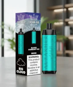 Crown Bar Al Fakher 8000 Puffs – Black Currant Ice Disposable Vape