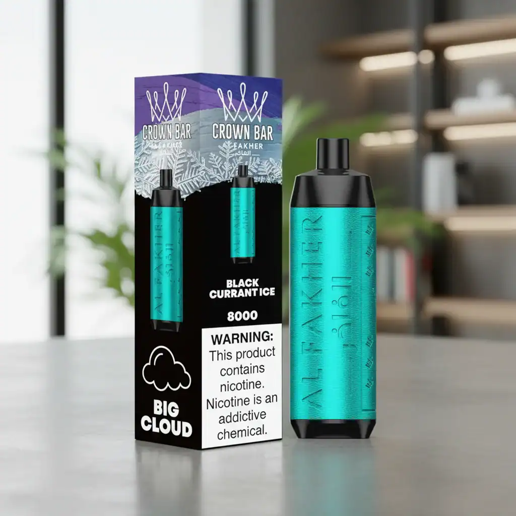 Crown Bar Al Fakher 8000 Puffs – Black Currant Ice Disposable Vape 1 Crown Bar Al Fakher 8000 Puffs – Black Currant Ice Disposable Vape