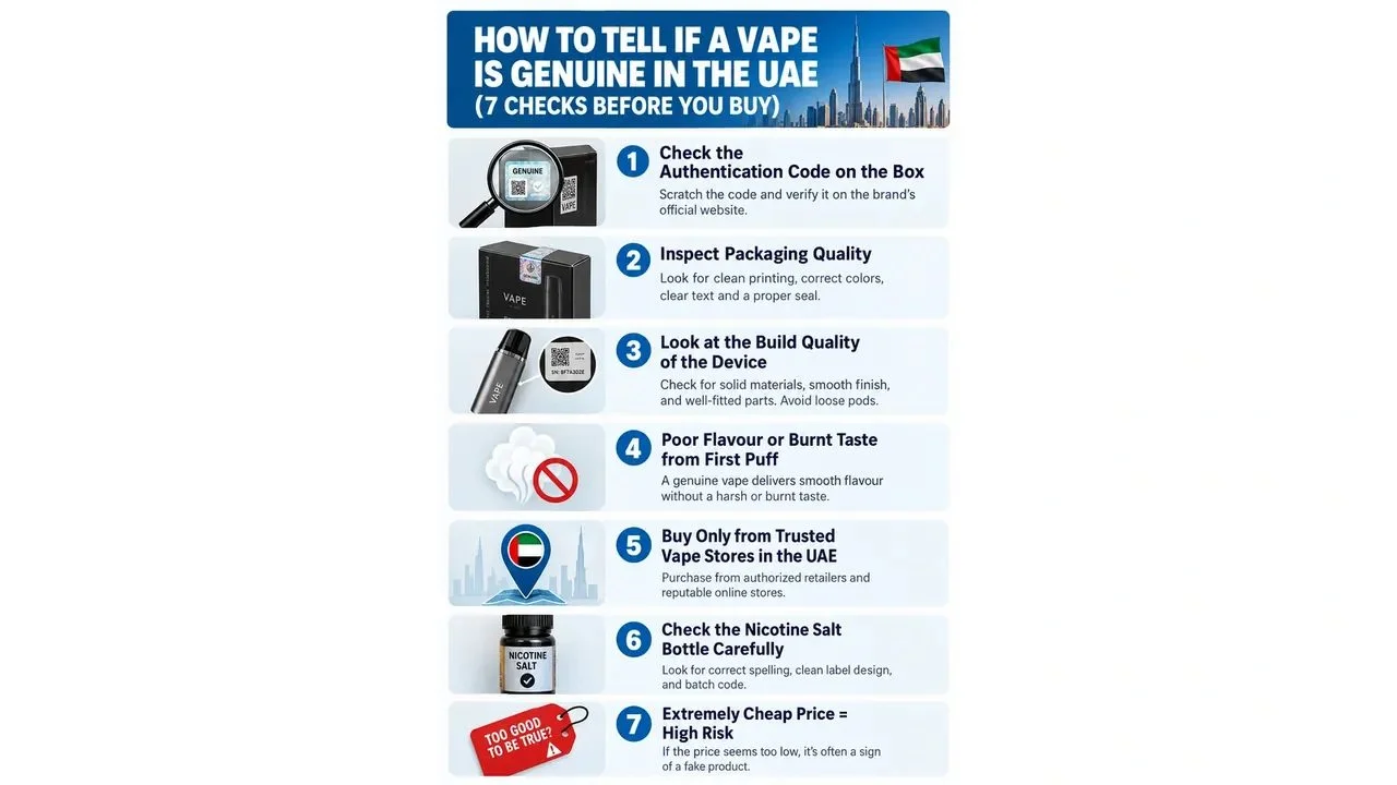 How to Tell If a Vape Is Genuine in the UAE (7 Checks Before You Buy)